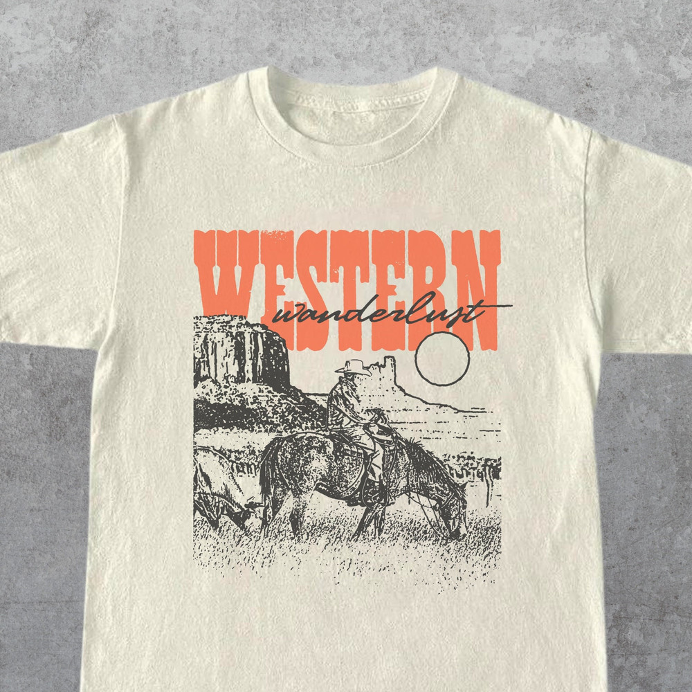 Western Cowboy T-Shirt, Vintage 90s Western Shirt, Retro Coors Tee, Rodeo Cowboy Shirt, Wild West Gift, Cowboys Lovers Cute Gift, Beige Tee.jpg