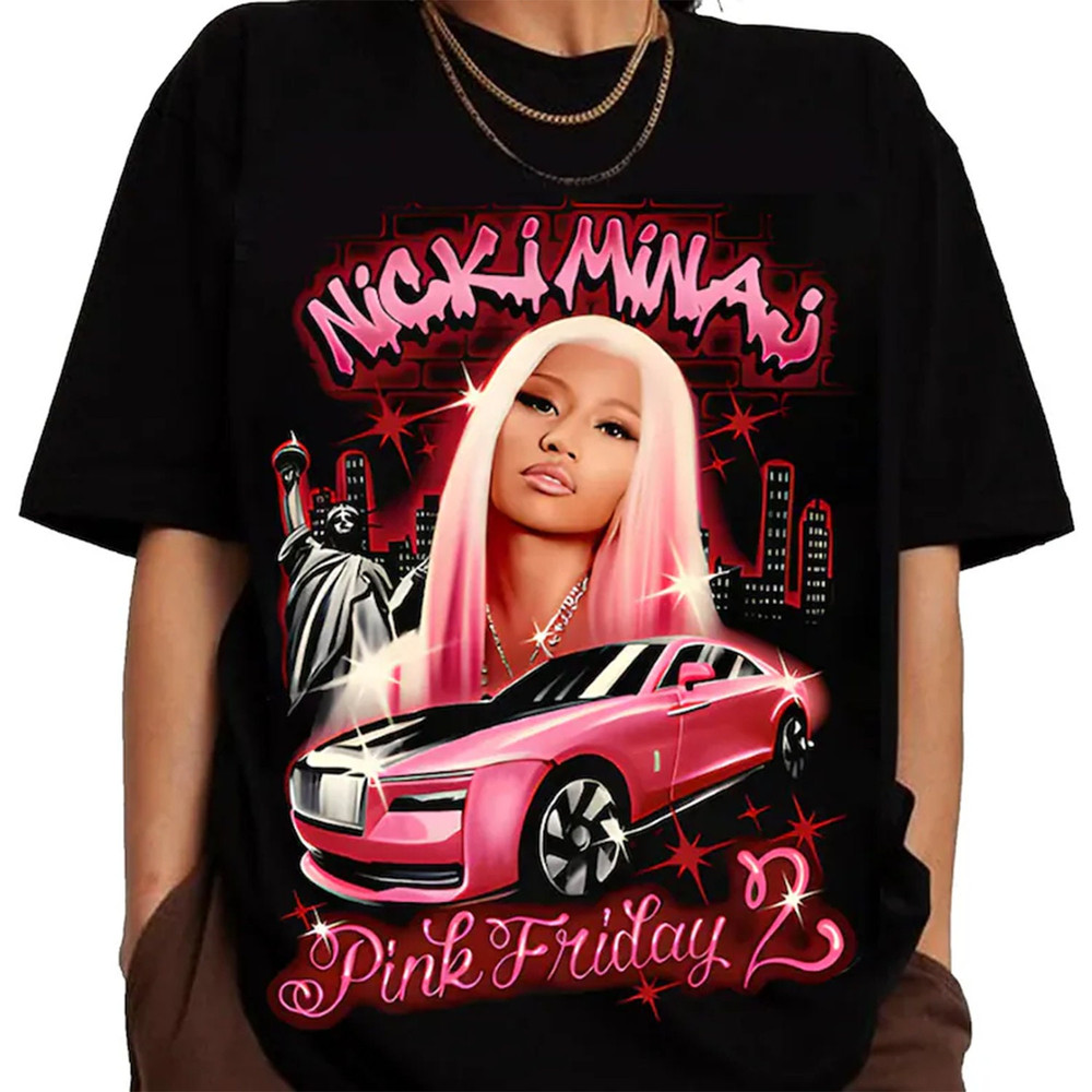 2024 Nicki Minaj Tour T-Shirt, Nicki Minaj Pink Friday 2 Concert Shirt, Nicki Minaj Fan Gift, Nicki Minaj Merch, Rapper Nicki Minaj Shirt.jpg