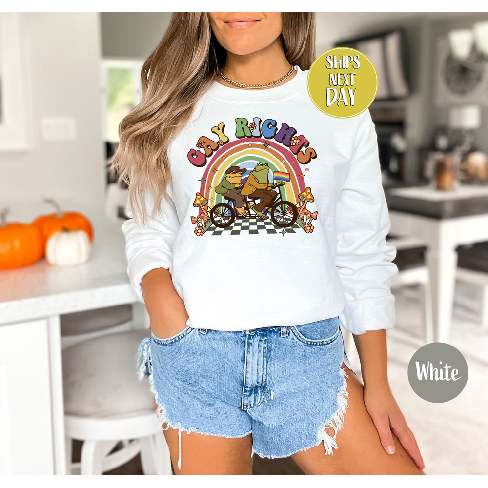 Funny Frog Gay Rights Sweatshirt, LGBT Rainbow, Lgbt Rights, Funny LGBT Sweatshirt, Bisexual Shirt, Frog And Toad LGBTQ+ Shirts -RM012.jpg