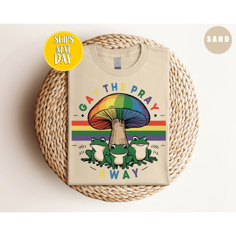 Gay The Pray Away LGBT Community T-shirt, Funny Frog Gay Rights LGBT Rainbow T-shirt, Funny LGBTQ Shirt, Frog And Toad Pride T-Shirt -RM018.jpg