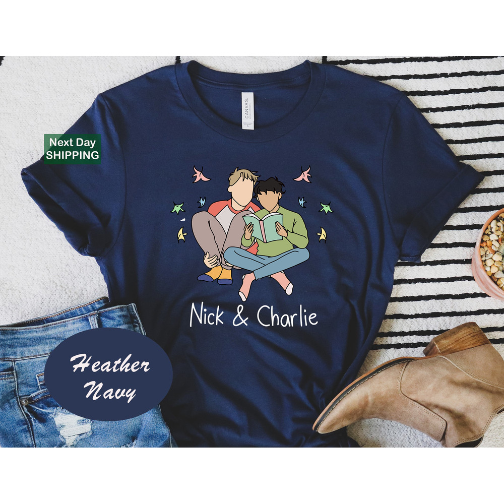 Heartstopper Book Shirt, I'm Bi Actually Shirt, Heartstopper Phases Inspired Book Shirt, Nick and Charlie, Bisexual Pride Shirt.jpg