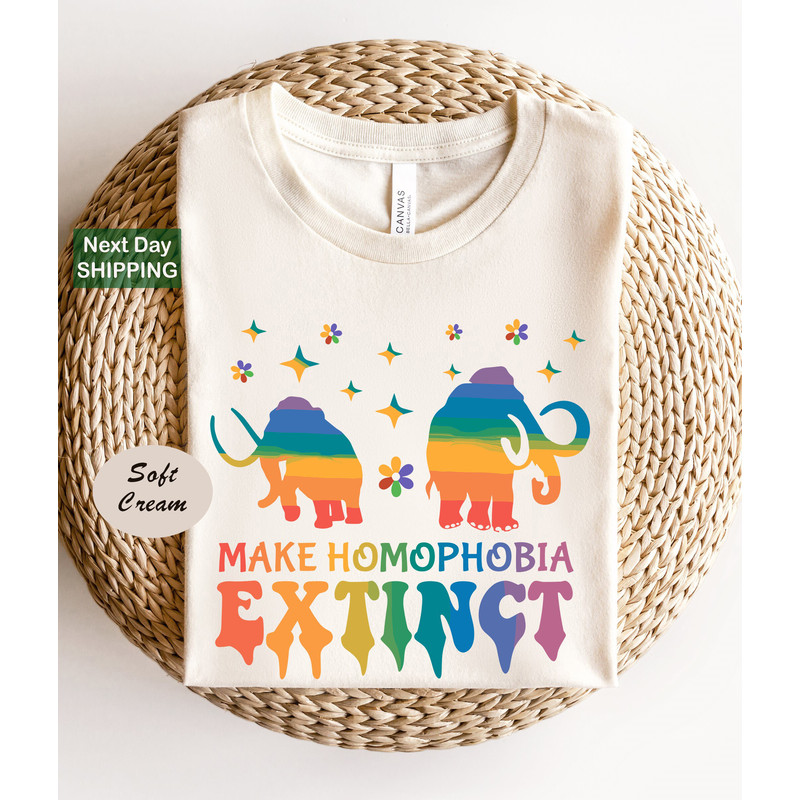 Make Homophobia Extinct, Gay Pride Shirt, Pronouns Shirt, Lgbtq Shirt, Lgbt Pride Shirt, Pride Month Shirt, Rainbow Shirt, Funny Pride Shirt.jpg