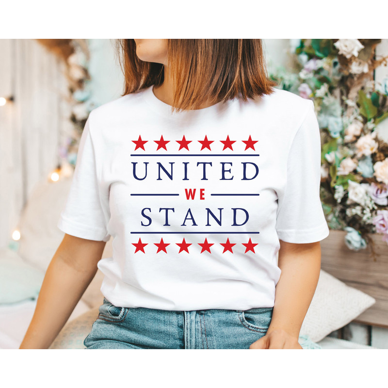 Classic United We Stand Unisex Tee, Patriotic USA Shirt, America United Graphic Tee.jpg