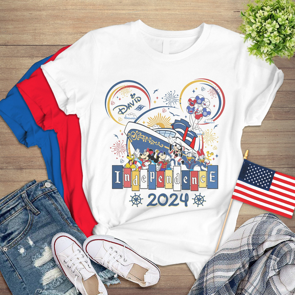 Disneyland Happy Independence Day Shirt, Mickey and Friends 4th of July Shirt, WDW Magic Kingdom Disneyland Trip Family Vacation Gift.jpg