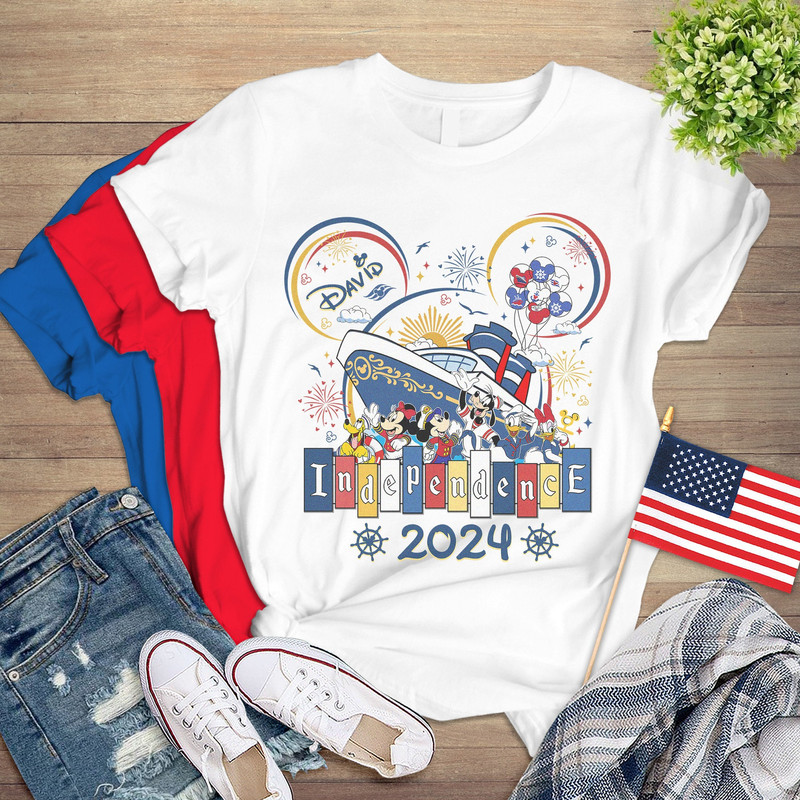 Disneyland Happy Independence Day Shirt, Mickey and Friends 4th of July Shirt, WDW Magic Kingdom Disneyland Trip Family Vacation Gift.jpg