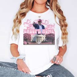 daddys home trump 2024 unisex shirt, trump 2024 shirt, trendy trump shirt, 2024 election tshirt