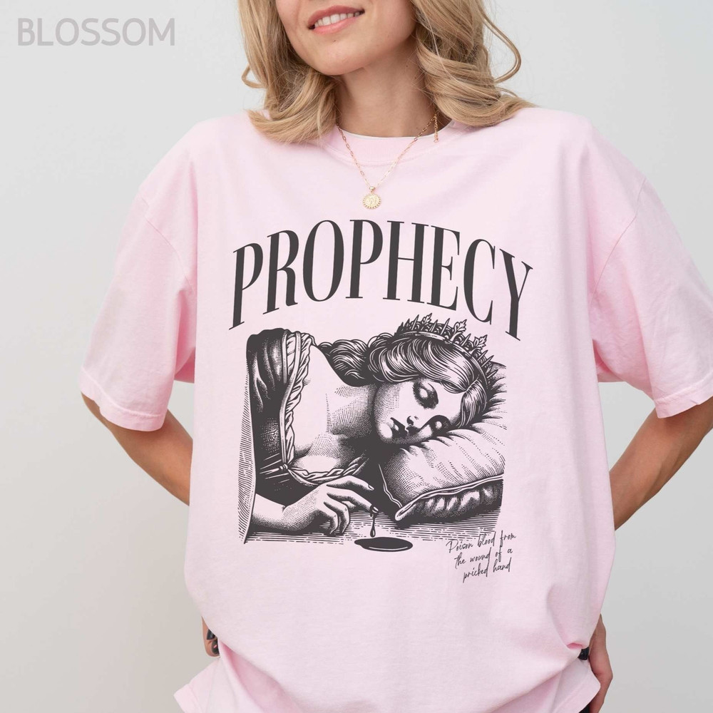 Fairytale Prophecy Comfort Color Tshirt, Sleeping Summer Concert Shirt Trendy Oversize Graphic Tee Swift Fan Gift Poet Merch Tortured Lyrics.jpg