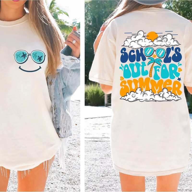 Funny Schools Out For Summer Shirt, Happy Last Day Of School Shirt, Teacher Summer Tshirt, Summer Shirt, Classmates Matching Tee, CUS-243.jpg