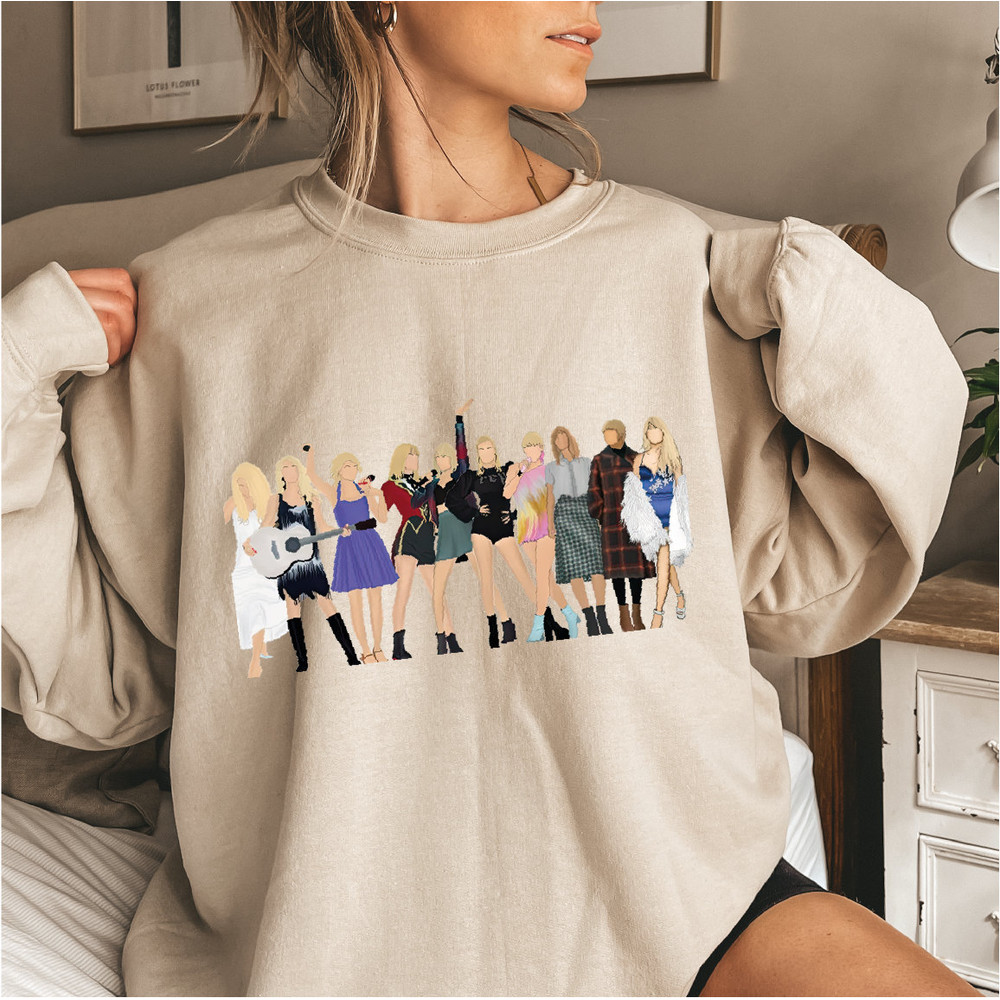 Taylor's Albums Sweatshirt, Eras Tour Sweatshirt, Swiftie Hoodie, Folk Music Sweatshirt, CUS-106.jpg