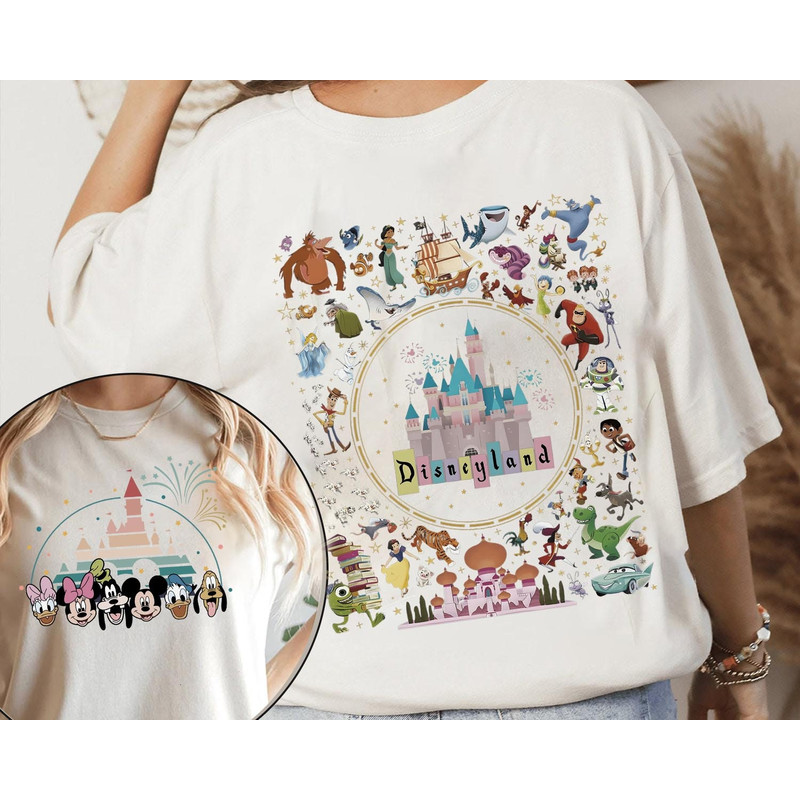 Disney Castle Magical Characters Shirt, Disney Pixar Collection Character Shirt, Disney Pixar Movies Frame Shirt, Disney World Group Shirt.jpg
