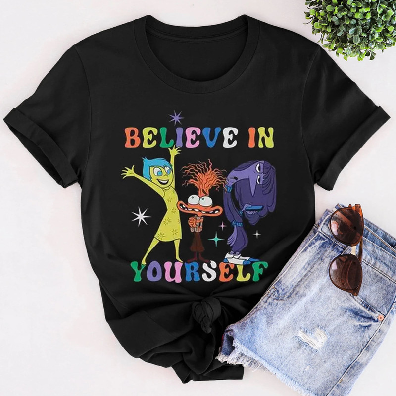 Funny Inside Movie Believe T-Shirt, Colorful Character Matching Tee, Birthday Party Gift For Family, Mental Health Movie Shirt.jpg