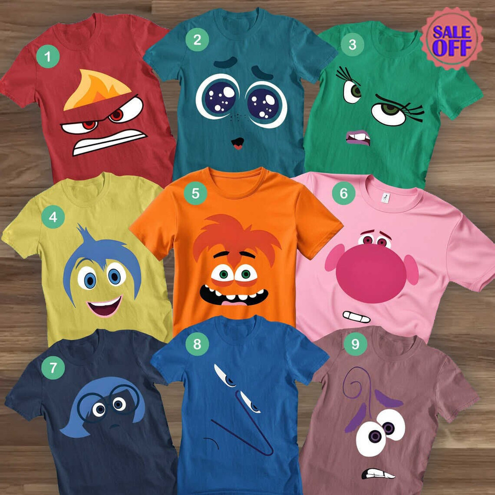 Inside Out 2 Characters Costume Shirt, Inside Out Characters Tshirt, Inside Out Group Matching, Inside Out 2 Family Party Matching Tee.jpg
