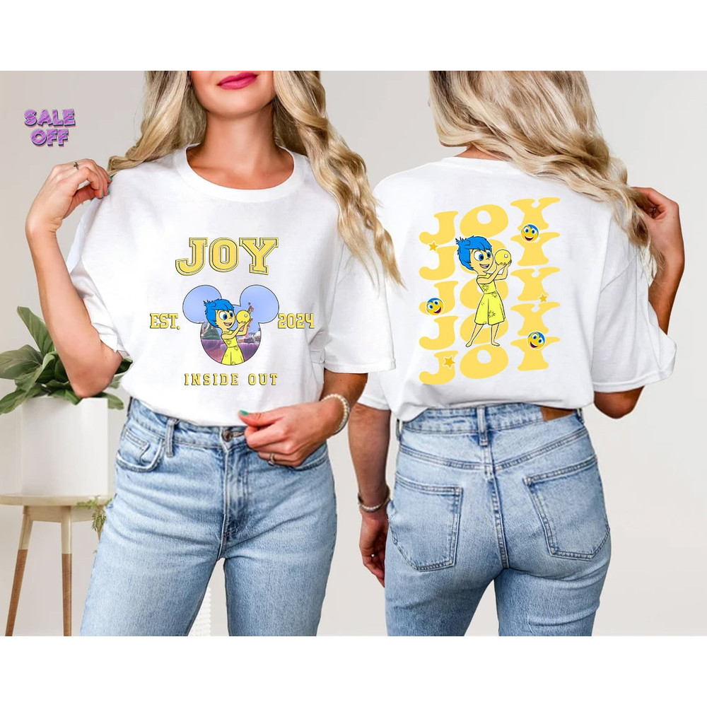 Joy Est Pixar Inside Out Characters Two-sided Shirt, Today Is A Core Memory Day, Inside Out 2 Movie 2024, Disneyland Family Holiday Trip.jpg