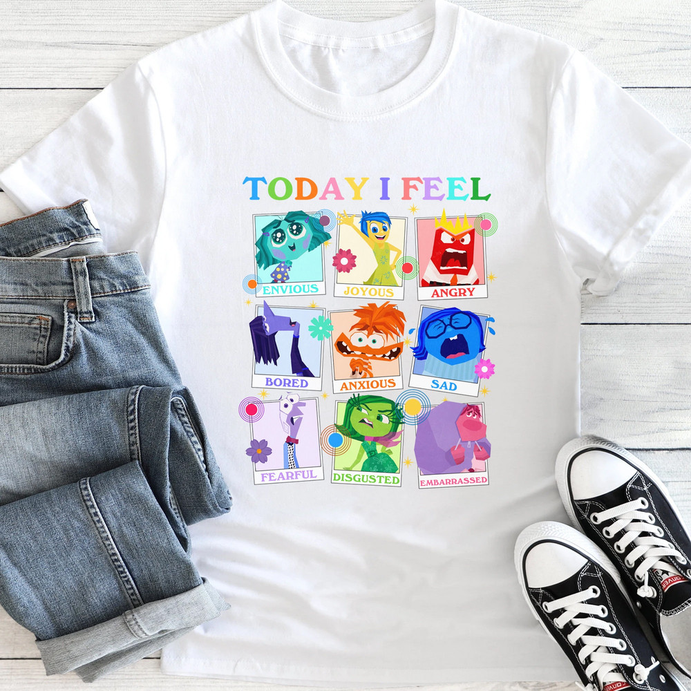 Today I Feel Graphic Tee, Inside 2 Movie Trending Unisex T-Shirt, Inside Characters Group Shirt, Emotional Feel Shirt For Kid Adult RE.jpg