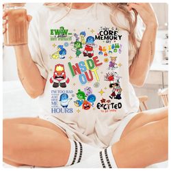 disneyland inside out shirt, inside out feelings shirt, inside out family shirt, inside out joy anger anxiety enui shirt