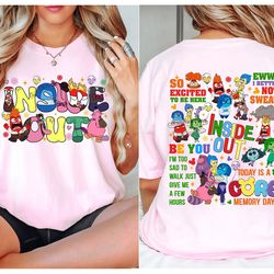 inside out 2 shirt, disneyland inside out feelings shirt, inside out family shirt, inside out joy anger anxiety enui shi