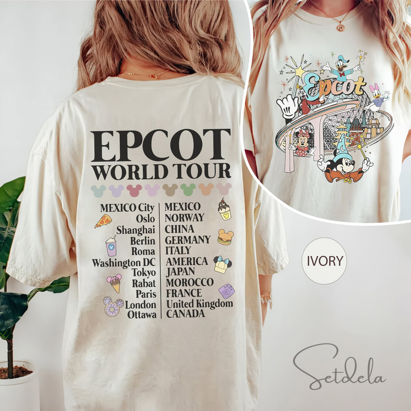 Vintage Disney Epcot World Tour Shirt, Drink Around The World Shirt, Disneyland Family Matching T-Shirt, Disneyworld Traveler Shirt.jpg