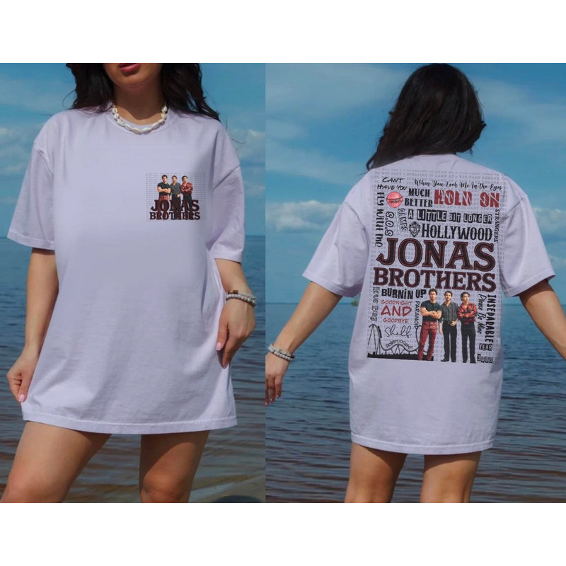 Jonas Brothers Song Title Tshirt Jonas Brothers Merch.jpg