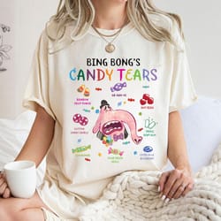 bing bongs candy tear comfort colors shirt, disney pixar inside out bing bong crying candy t-shirt, inside out movie, w