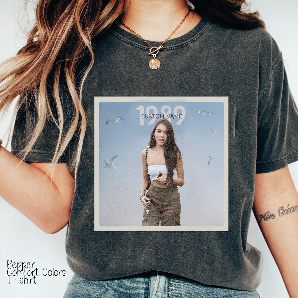 Custom Name And Picture Shirt Inspired, 1989 Shirt For Fans, Light Blue Shirt Minimalist, Custom Name, Custom Year, Swifties Aesthetic Shirt.jpg