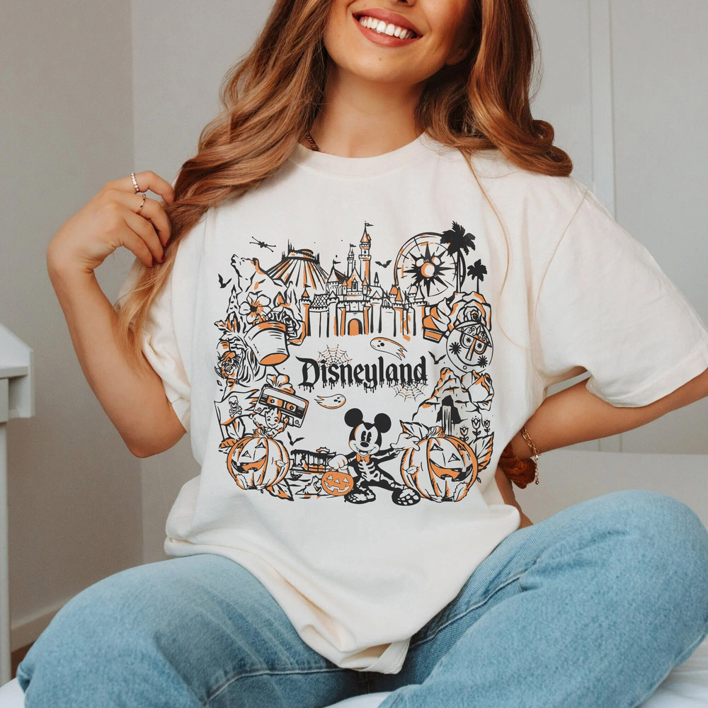 Disneyland Magical Halloween Comfort Colors Shirt, Halloween Retro Magical Kingdom Shirt, Mouse And Friends Shirt, Family Trip Vacation Tee.jpg