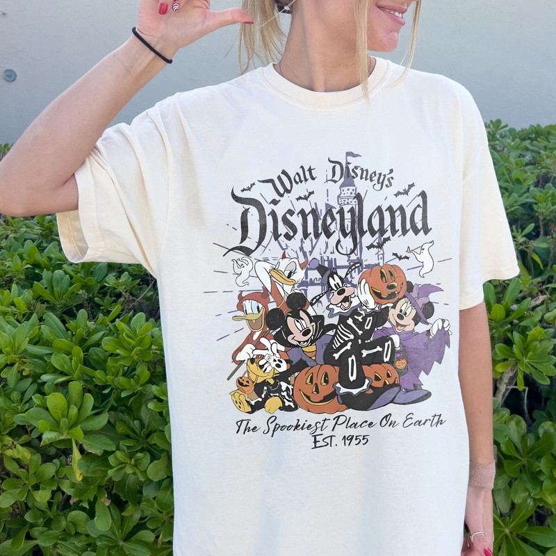 Disneyland The Spookiest Place On Earth 1955 Halloween Shirt, Halloween Magical Kingdom Tee, Mouse & Friends Shirt, Family Trip Vacation Tee.jpg