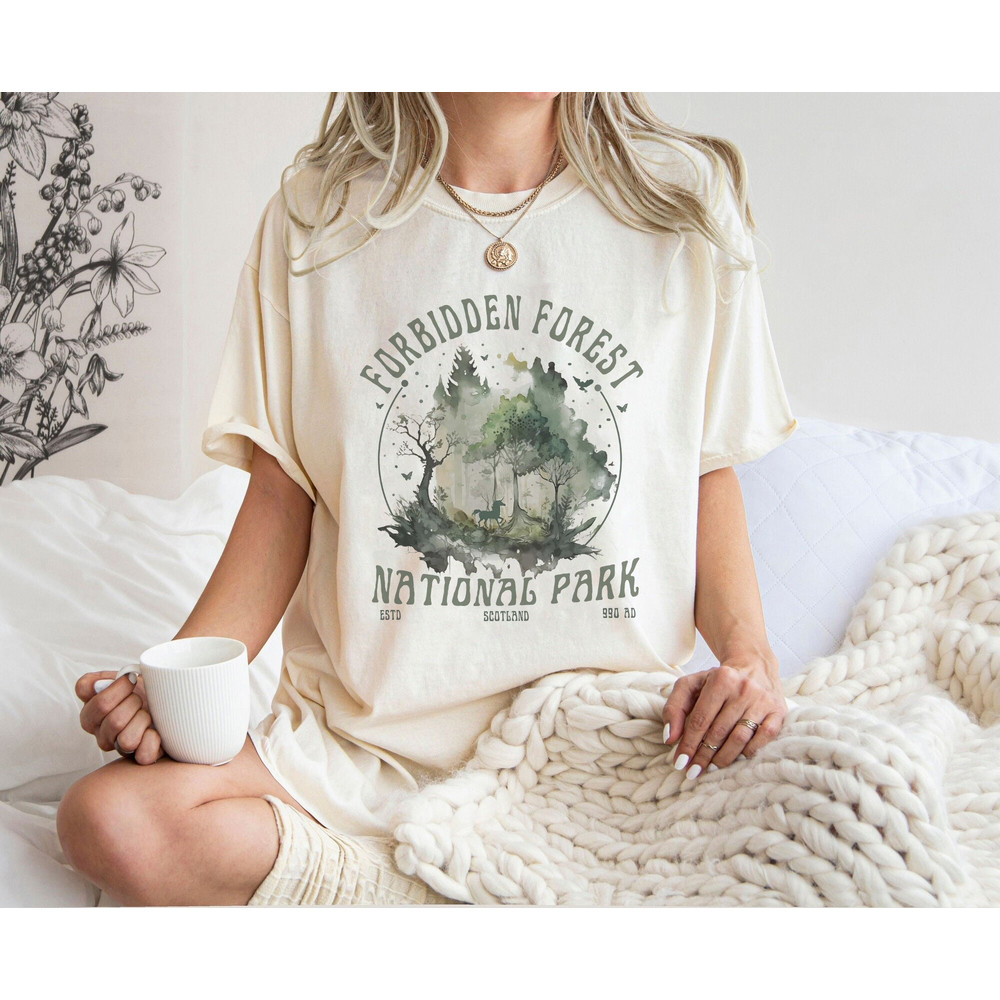Forbidden Forest Wizard Comfort Colors Shirt, National Park Wizard Shirt, HP Inspired Wizarding World T-Shirt, Bookish Shirt,Family Vacation.jpg