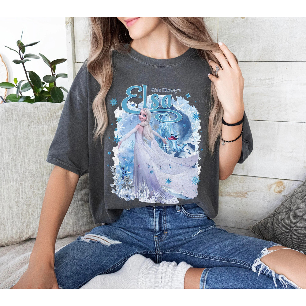 Frozen Elsa Princess Ears Shirt, Women's Princess Elsa Shirt, Vintage Frozen Characters Retro Elsa Anna Olaf Hans Shirt, Family Holiday Gift.jpg