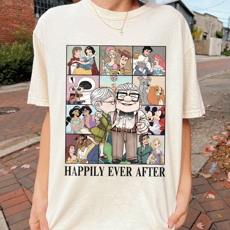 Happily Ever After The Couple Tour Shirt, Carl And Ellie Shirt, 2024 Couple T-Shirt, Disney Trip Gift, Disney Honeymoon, Couple Trip Shirt.jpg