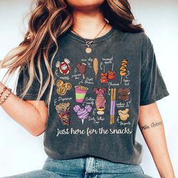 just here for the snacks shirt, snack goals shirt, mouse snacks shirt, mouse food lover, snack vacation tee,cute colorfu