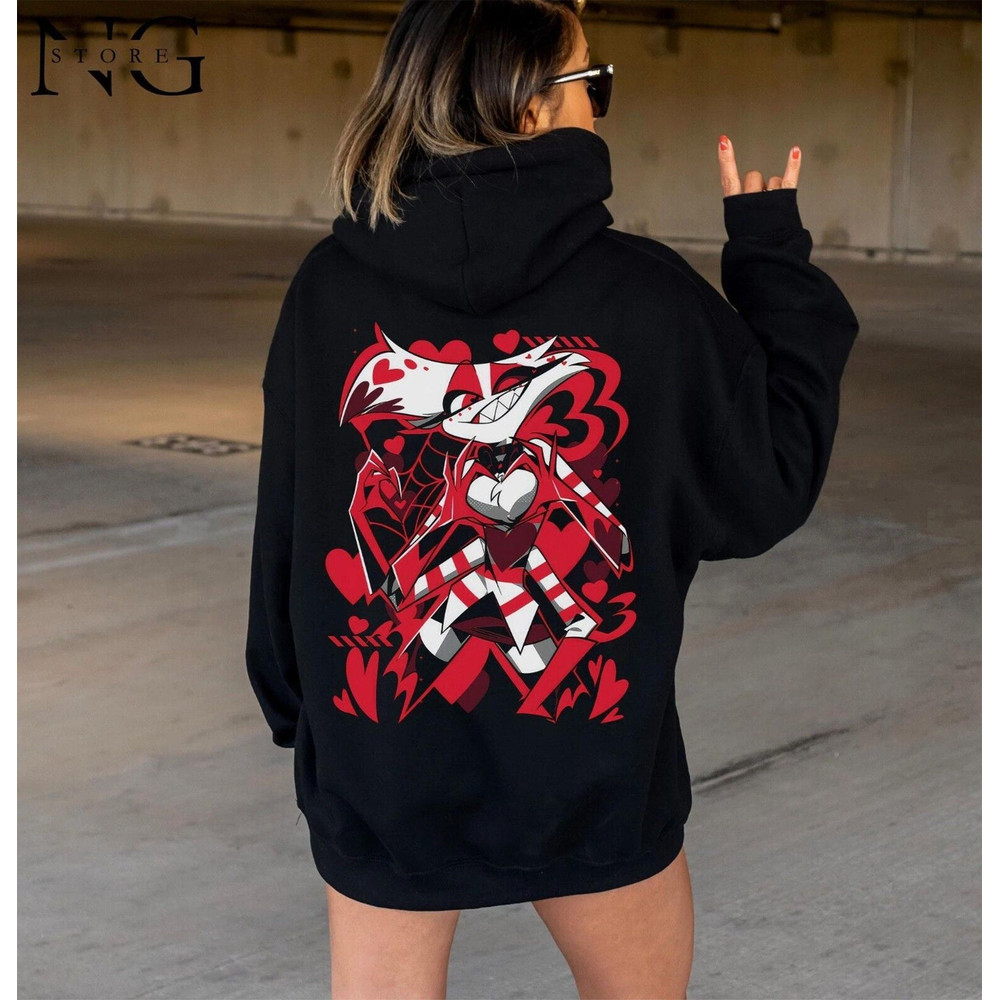 Angel Dust Shirt, Hazbin Hotel Fat Nugget Sweatshirts, Helluva Boss Shirt.jpg