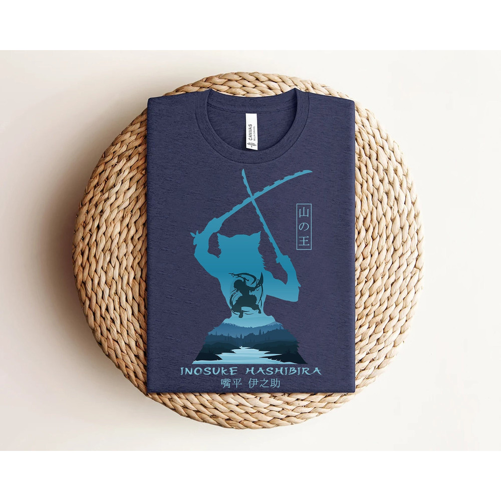Demon Slay Shirt, Inosuke Shirt, Anime Clothes, Trendy Clothes, Gift For Him, Anime Silhouette , Manga Shirt, Anime Merch, Anime Graphic Tee.jpg