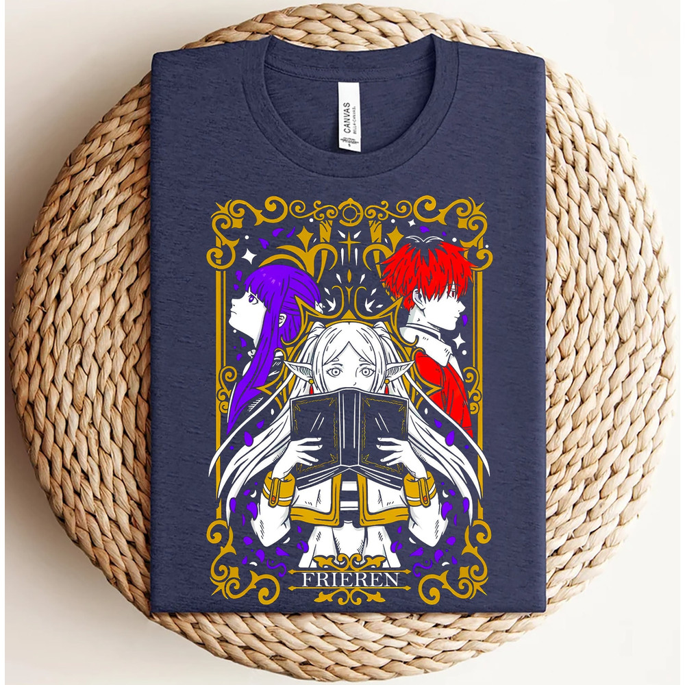 Frieren Shirt, Anime Shirt, Medieval Style Anime Shirt, Manga Shirt, Anime Merch, Gift For Him, Gift For Her, Unisex Shirt, Handmade.jpg