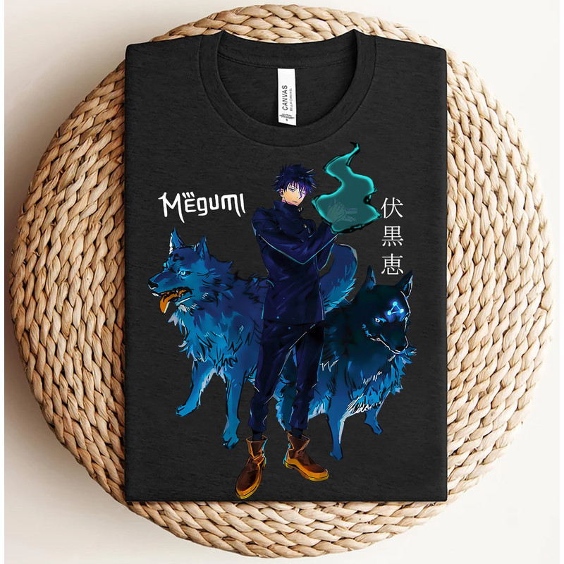 Jujutsu Kaisen Megumi Fushiguro Shirt, JJK Megumi T-Shirt, Japanese Anime T-Shirt, Manga Streetwear, Anime Lover Gift, Gift For Him.jpg