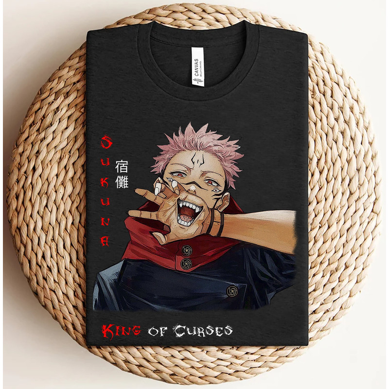 Jujutsu Kaisen Sukuna Shirt, Sukuna Mouth T-Shirt, Ryomen Sukuna Shirt, JJK Anime T-Shirt, Manga Shirt, Gift For Anime Lovers, Unisex Shirt.jpg