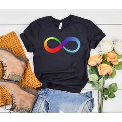 autistic pride shirt, aba therapist shirt, rainbow infinity, autism shirt, mental health shirt with rainbow autism mom a