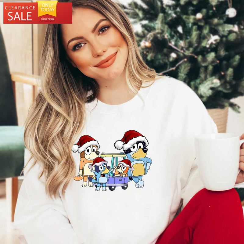 Christmas Bluey Family Shirt Bluey Theme Tee - Happy Place for Music Lovers.jpg