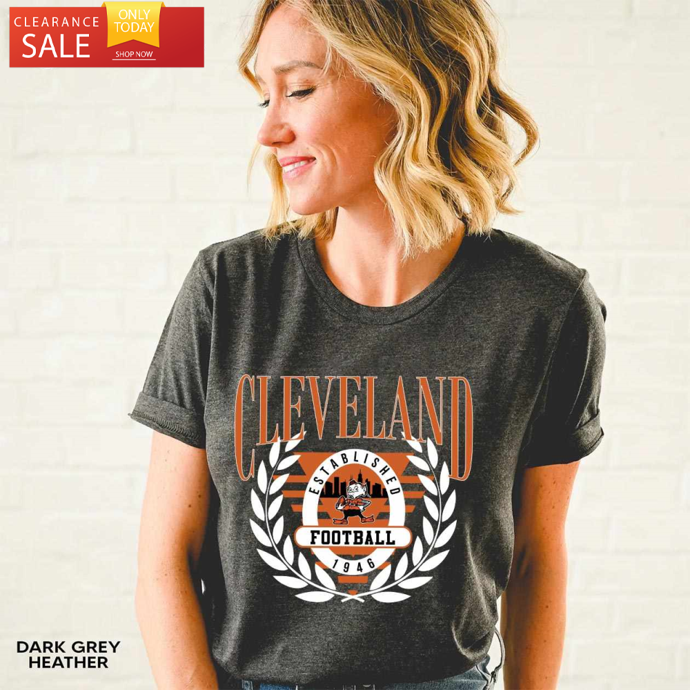Cleveland Football Sweatshirt Cleveland Sports Apparel - Happy Place for Music Lovers.jpg