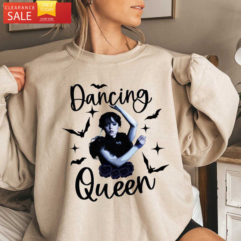Dancing Queen Wednesday Addams Shirt Gifts for Horror Movie Lovers - Happy Place for Music Lovers.jpg