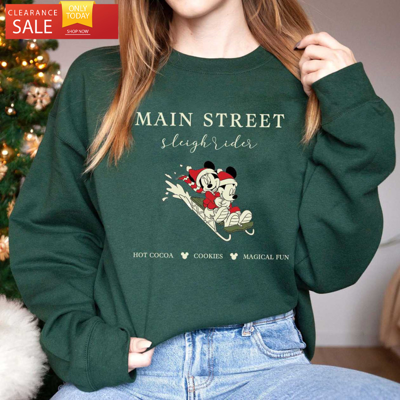 Disneyland Main Street Christmas Sweatshirt, Couples Christmas Shirts, Christmas Ideas for Couples - Happy Place for Music Lovers.jpg