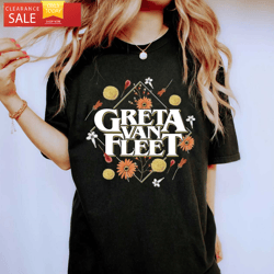 dream in gold tour 2023 tshirt greta van fleet tour merch happy place for music lovers