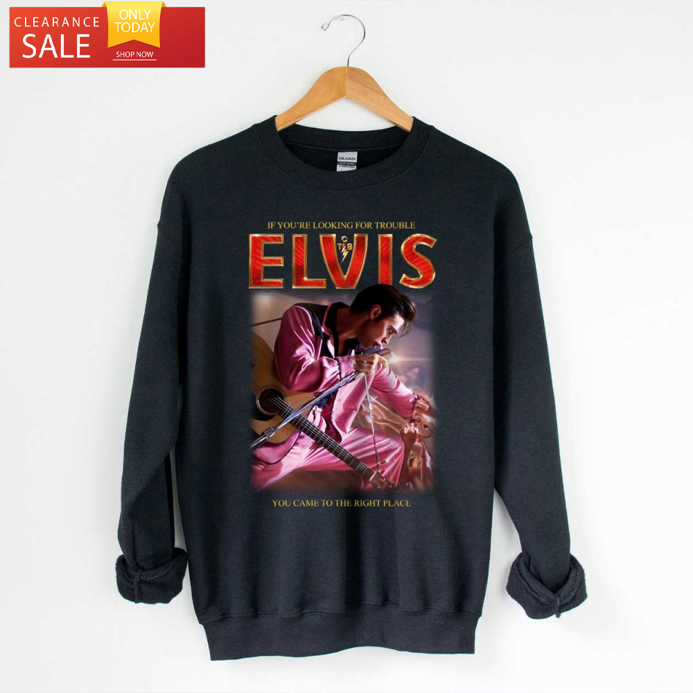 Elvis Movie Vintage Elvis Sweatshirt King Of Rock Crewneck - Happy Place for Music Lovers.jpg