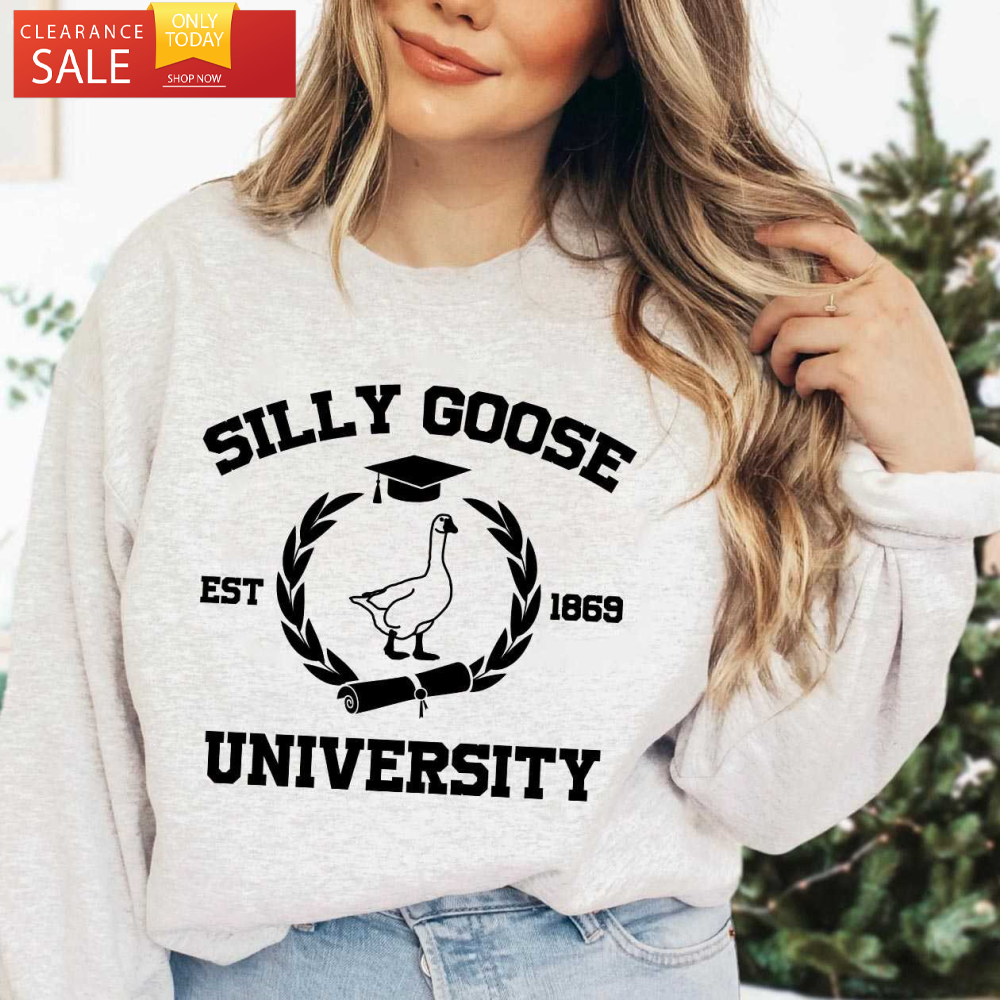 Funny Silly Goose University Sweatshirt Best Gag Gifts for Guys - Happy Place for Music Lovers.jpg