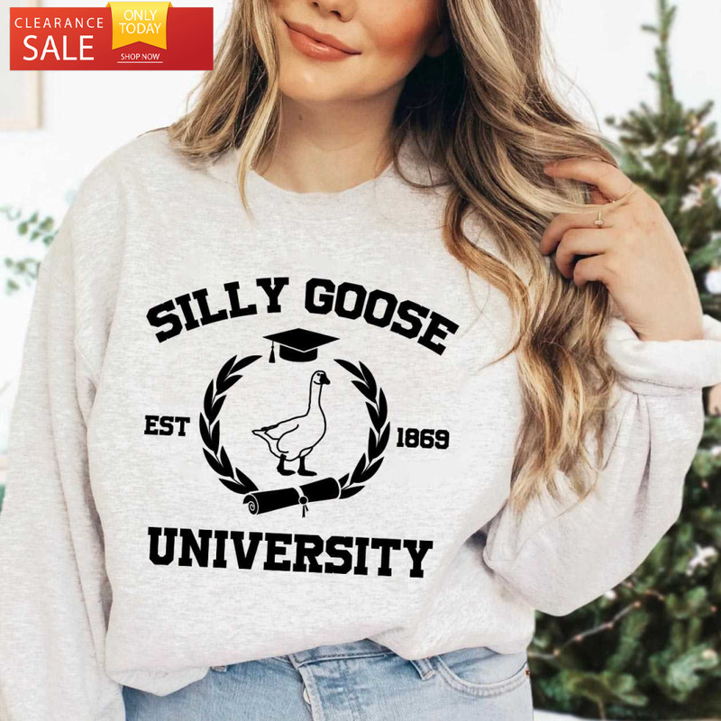 Funny Silly Goose University Sweatshirt Best Gag Gifts for Guys - Happy Place for Music Lovers.jpg