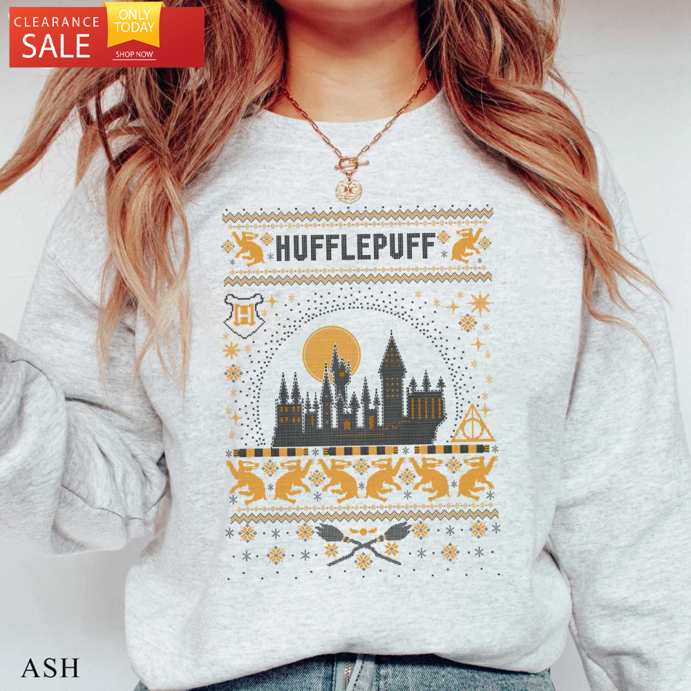 Harry Potter Christmas Hufflepuff Sweater Wizarding Gifts - Happy Place for Music Lovers.jpg