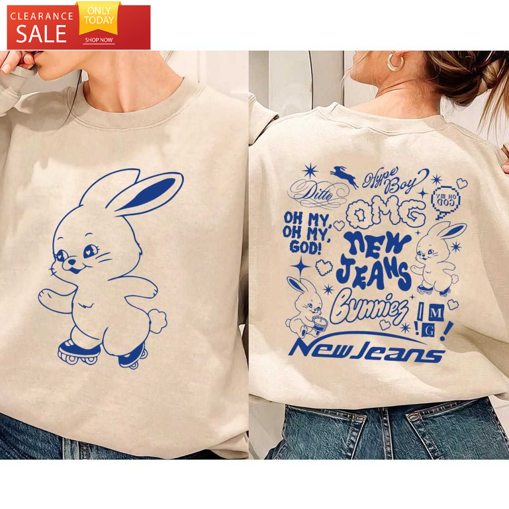 Hype Boy NewJeans Band Tracklist Shirt Printed 2 Sides - Happy Place for Music Lovers.jpg