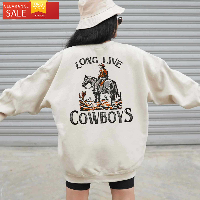 Long Live Cowboys Vintage Western T Shirts Gift for Him - Happy Place for Music Lovers.jpg