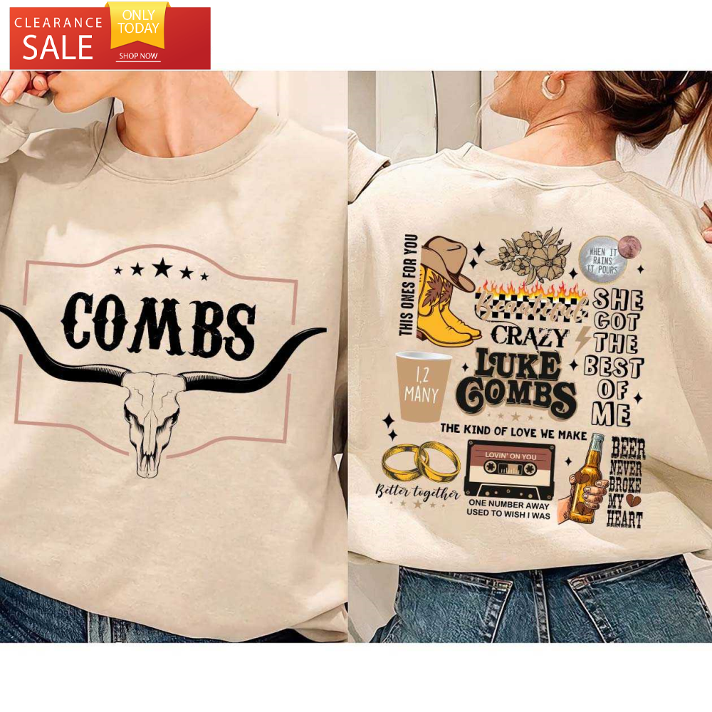 Luke Combs Tour Merchandise Printed 2 Sides Gift for Country Lovers - Happy Place for Music Lovers.jpg