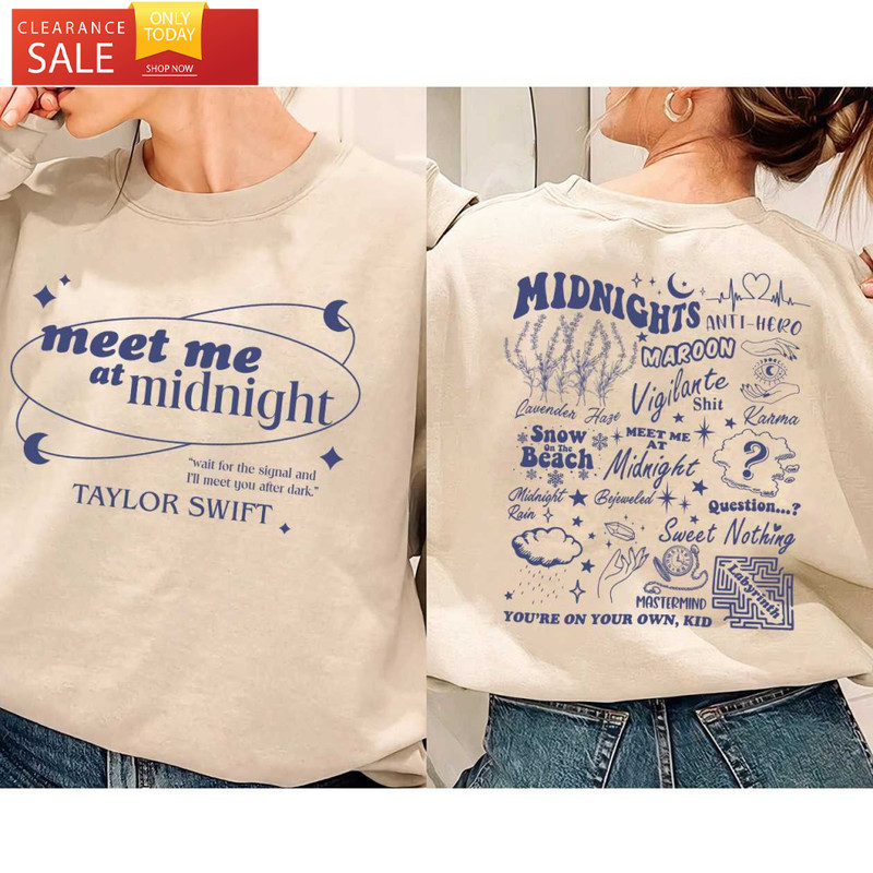 Meet Me at Midnight Taylor Swift Album Sweatshirt Swiftie Shirt - Happy Place for Music Lovers.jpg