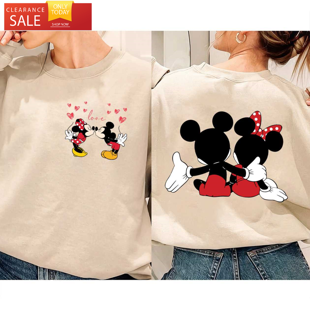 Mickey and Minnie Kissing Disney Valentines Day Shirts 2 Sides - Happy Place for Music Lovers.jpg